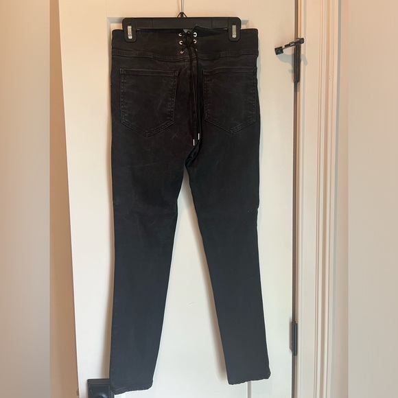 Rag & bone black jean silver accent buttons size 28 - Picture 2 of 4